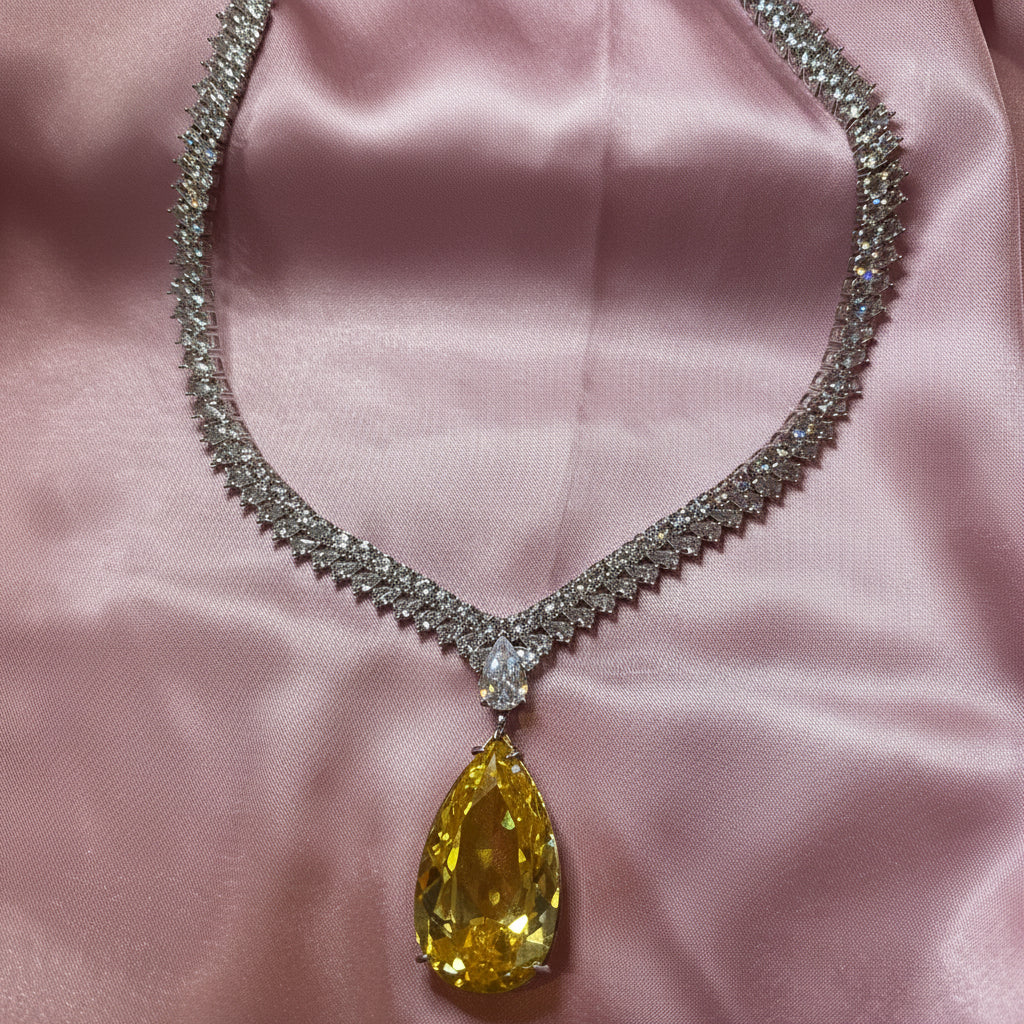 Canary Yellow Statement Necklace