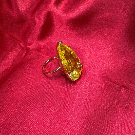 Canary Yellow Statement Ring