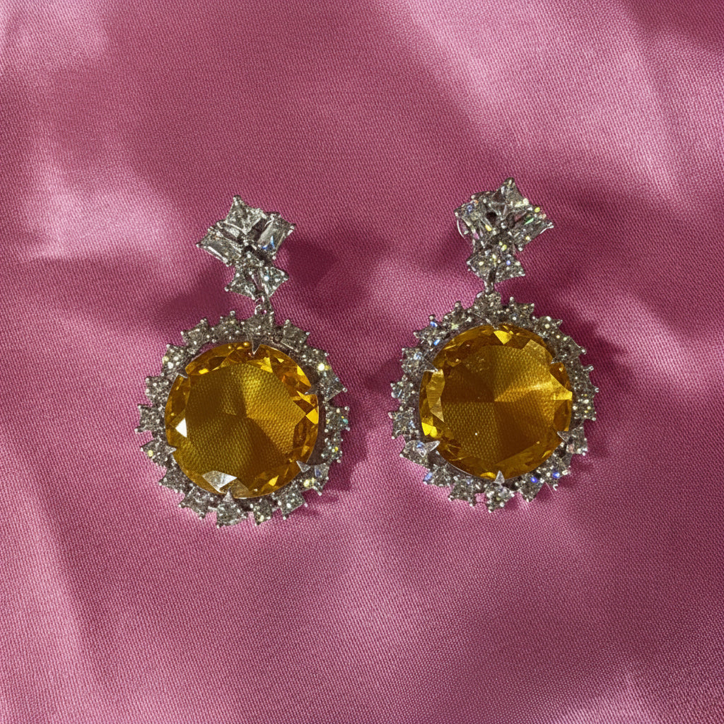 Citrine Statement Earrings