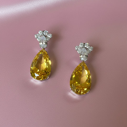 Canary Yellow Statement Earrings