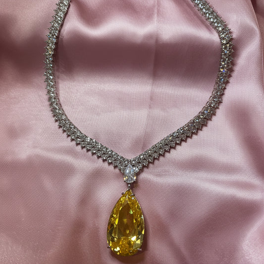 Canary Yellow Statement Necklace