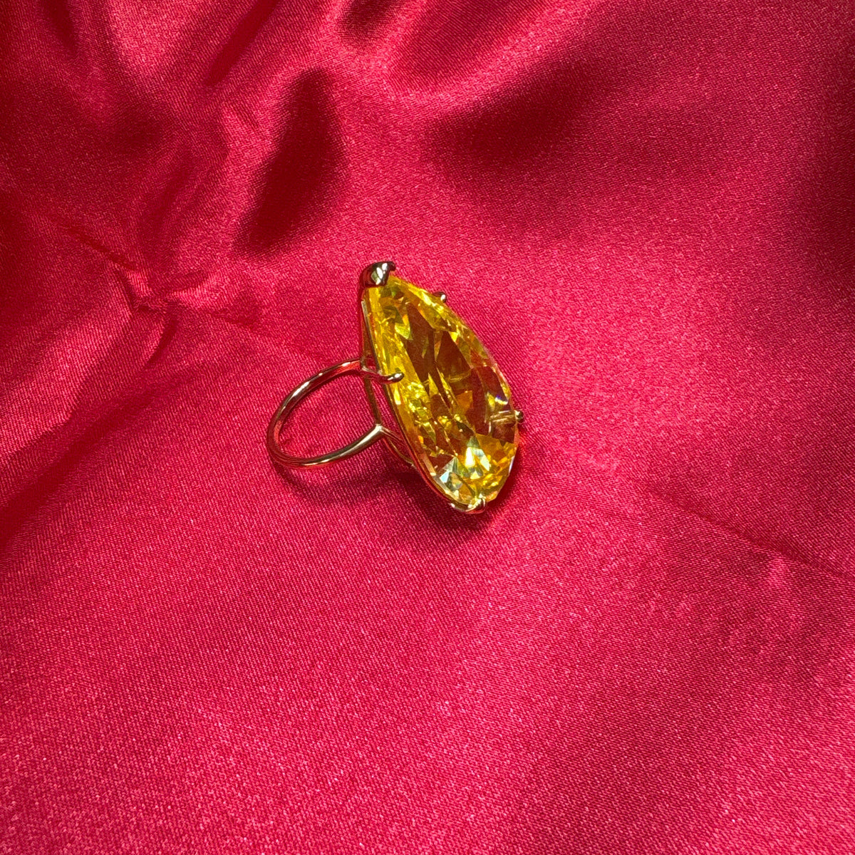Canary Yellow Statement Ring