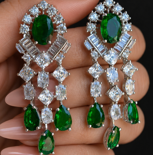 The Emerald Chandelier Earrings