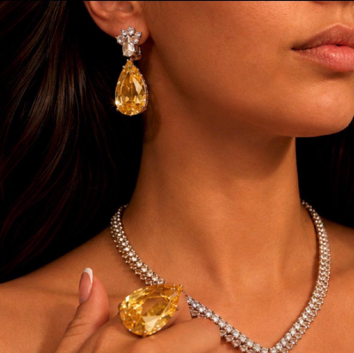 Canary Yellow Statement Earrings